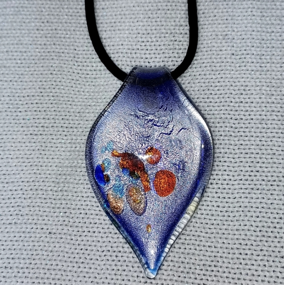 Authentic One a Kind Murano Glass Pendant Necklace